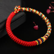 Buddha Stones Tibetan Handmade Multicolored Thread King Kong Knot Strength Braid String Bracelet Bracelet BS 2