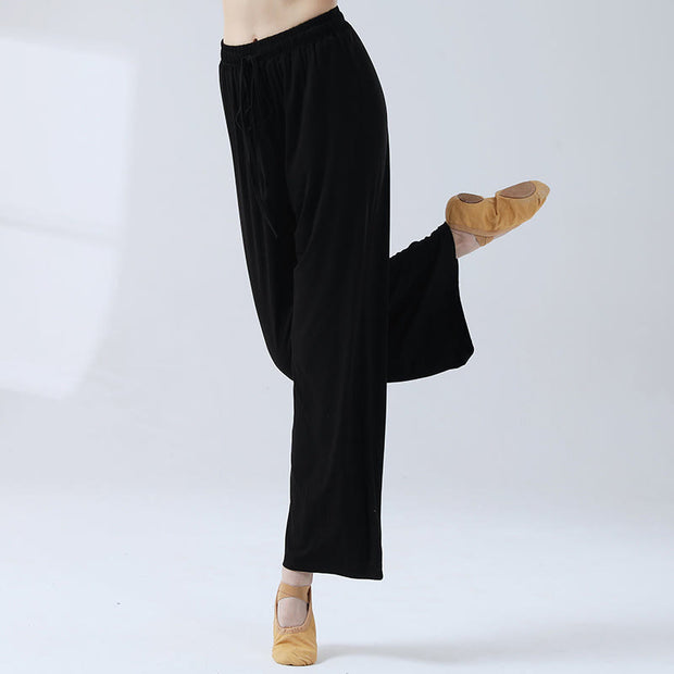 Buddha Stones Loose Modal Drawstring Wide Leg Pants For Yoga Dance