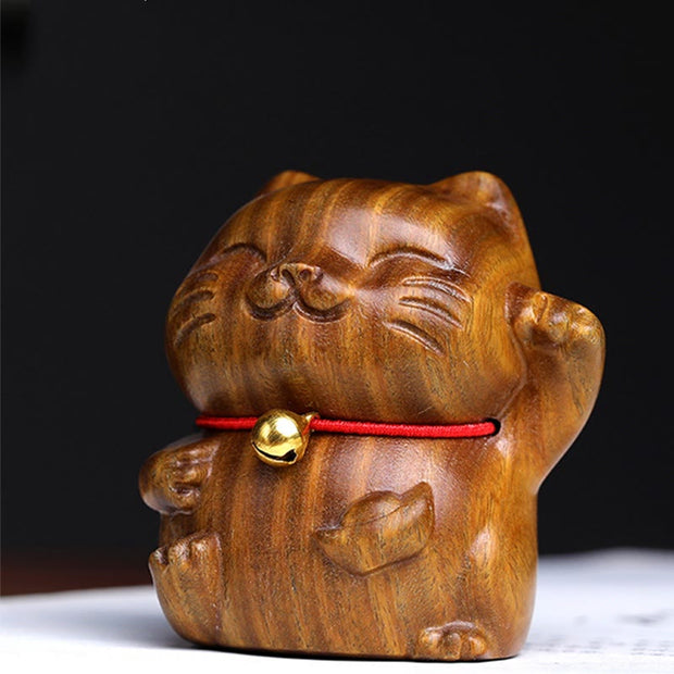 FREE Today: Cure and Soothing Green Sandalwood Small Mini Cute Lucky Cat Decorations