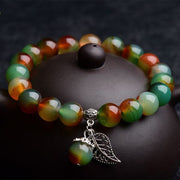 Buddha Stones Tibetan Natural Green Agate Healing Bracelet Bracelet BS 1