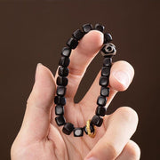 Buddha Stones Tibetan Ebony Wood Dzi Bead Balance Calm Bracelet