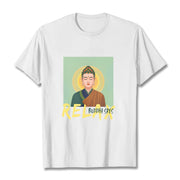 Buddha Stones Buddha Says Relax Buddha Tee T-shirt T-Shirts BS White 2XL