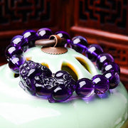 Buddha Stones Feng Shui Amethyst Fortune Wealth Bracelet Bracelet BS 2