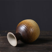 Buddha Stones Small Capacity Goblet Design Ceramic Wine Coffee Mug Tea Coffee Cup 170ml