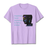 Buddha Stones Happiness Never Decreases By Being Shared Buddha Tee T-shirt T-Shirts BS Plum 2XL