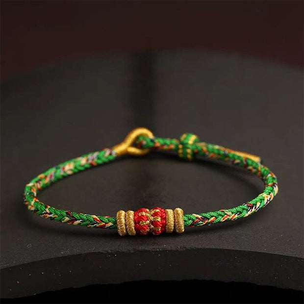 Buddha Stones Handmade Colorful Rope King Kong Knot Braided Luck Bracelet - image 13