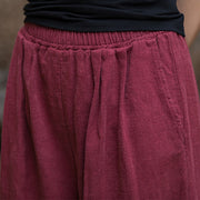 Buddha Stones Retro Wide Leg Pants Casual Women's Yoga Pants With Pockets