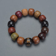Buddha Stones Tibet Various Wood Om Mani Padme Hum Purity Bracelet Bracelet BS 6