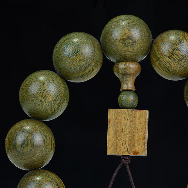 Buddha Stones Tibetan Green Sandalwood Cure Bracelet