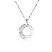 Buddha Stones "Wishing Luck and Prosperity" White Jade Koi Fish Necklace Includes Gift Message Card - image 8