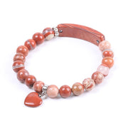 Buddha Stones Natural Quartz Love Heart Healing Beads Bracelet