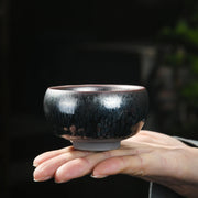 Buddha Stones 24K Gold Inlaid Sunflower Chinese Jianzhan Glaze Kiln Change Ceramic Teacup Tenmoku Kung Fu Tea Cup (Extra 35% Off | USE CODE: FS35) - image 5