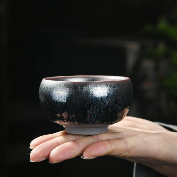 Buddha Stones 24K Gold Inlaid Sunflower Chinese Jianzhan Glaze Kiln Change Ceramic Teacup Tenmoku Kung Fu Tea Cup (Extra 35% Off | USE CODE: FS35) - image 5