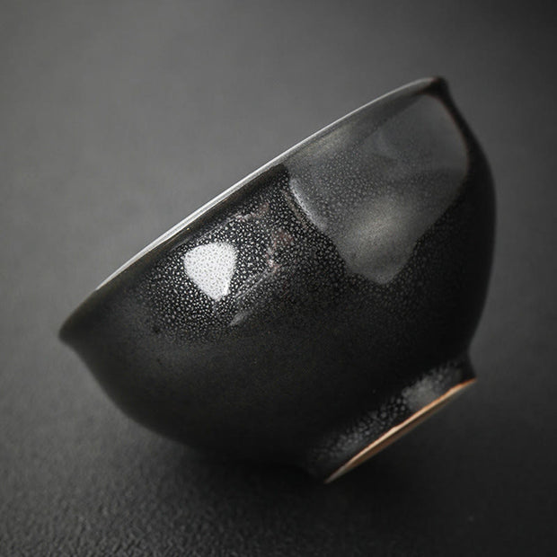 Buddha Stones Gold Leaf Chinese Jianzhan Dragon Phoenix Lotus Avalokitesvara Koi Fish Ceramic Teacup Tenmoku Kung Fu Tea Cup Bowl - image 4