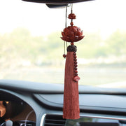 Buddha Stones Tibetan Small Leaf Red Sandalwood Lotus Luck Protection Tassel Decoration (Extra 35% Off | USE CODE: FS35) - image 2
