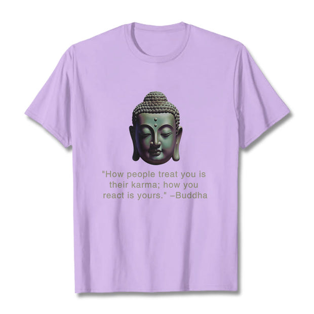 Buddha Stones How People Treat You Is Their Karma Buddha Tee T-shirt T-Shirts BS Plum 2XL