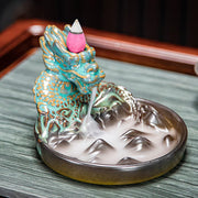 Dragon Pattern Ceramic Backflow Smoke Fountain Incense Burner Decoration (Extra 35% Off | USE CODE: FS35) - image 2