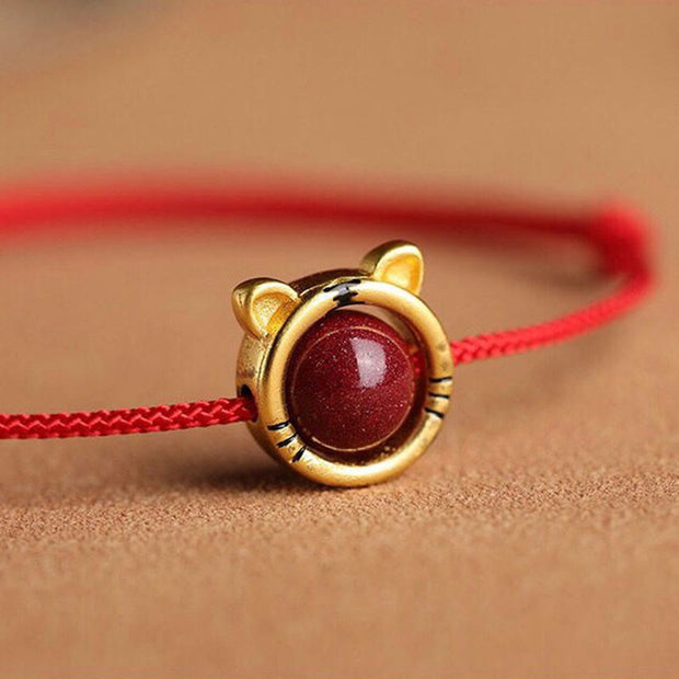 Buddha Stones Handmade Rabbit Tiger Cinnabar Keep Away Evil Spirits Braided String Bracelet (Extra 30% Off | USE CODE: FS30) - image 4
