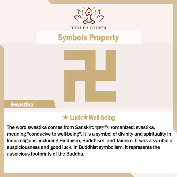 Buddha Stones Six True Words Swastika Copper Healing Rotatable Ring