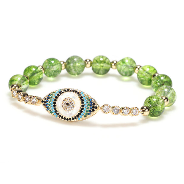 Buddha Stones "May Light and Protection Be With You" Peridot Bracelet Includes Gift Message Card - image 2