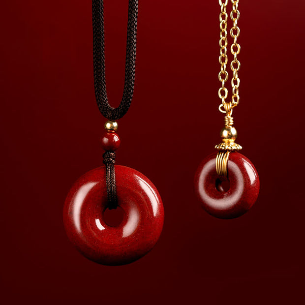 Buddha Stones Cinnabar Peace Buckle Calm Blessing Necklace Pendant (Extra 35% Off | USE CODE: FS35) - image 0