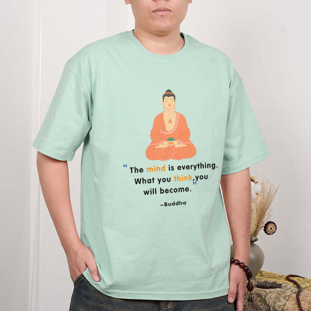 Buddha Stones The Mind Is Everything Meditation Buddha Tee T-shirt T-Shirts BS 15