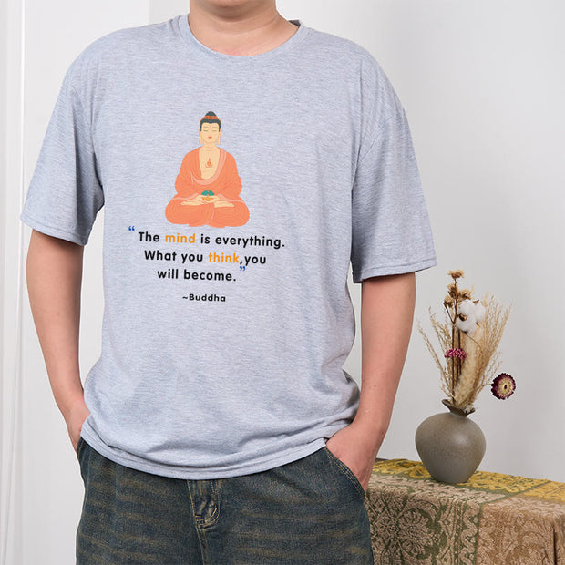 Buddha Stones The Mind Is Everything Meditation Buddha Tee T-shirt T-Shirts BS 19