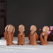 Buddha Stones Small Mini Meditation Praying Monk Serenity Resin Home Decoration Decorations BS 25