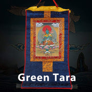 Buddha Stones Tibetan Framed Thangka Blessing Protection Decoration (Extra 30% Off | USE CODE: FS30) - Green Tara - image 14
