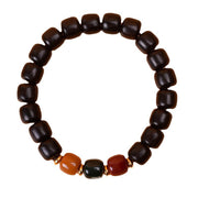 Buddha Stones Ebony Wood Rosewood Peace Balance Bracelet Bracelet BS 9