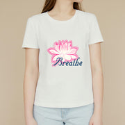 Buddha Stones BREATHE Lotus Flower Tee T-shirt T-Shirts BS 1