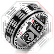 FREE Today: Balance and Harmony Bagua Yin Yang Titanium Steel Rotatable Ring FREE FREE 10