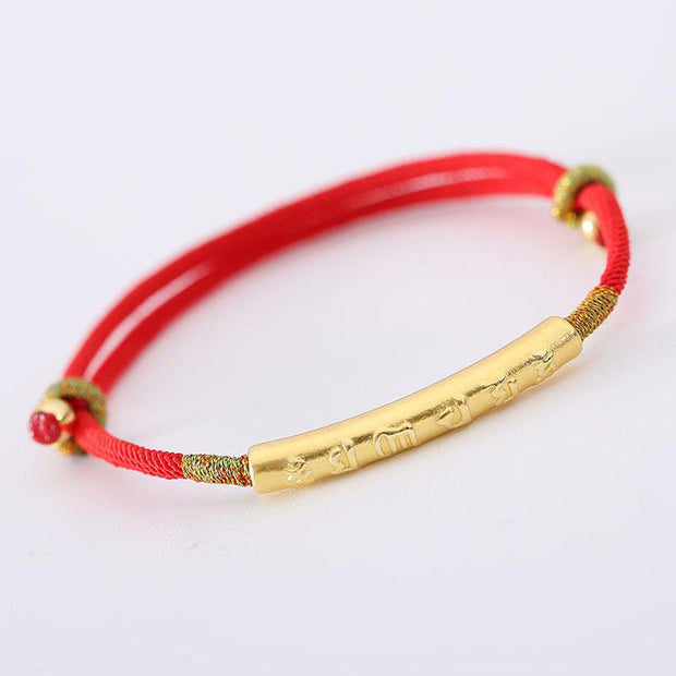 Buddha Stones Tibetan Buddhist Handmade Mani Mantra Lucky Red String Bracelet Bracelet BS 6