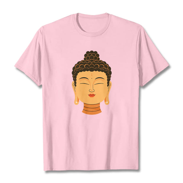 Buddha Stones Blessed Meditation Buddha Tee T-shirt T-Shirts BS LightPink 2XL