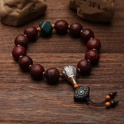 Buddha Stones Tibetan Bodhi Seed Agate Bead Luck Wealth Tassel Charm Wrist Mala (Extra 30% Off | USE CODE: FS30) - image 6