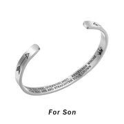 Buddha Stones Inspirational Bracelets Personalized Gift for Her Him Engraved Mantra Cuff Bangle Crown Jewelry (Extra 40% Off | USE CODE: FS40) - For son - image 5