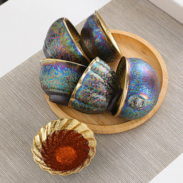 Buddha Stones Colorful Ceramic Teacup Tea Cups - image 21