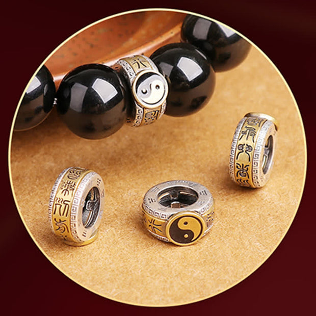 Buddha Stones 925 Sterling Silver Black Obsidian Gold Sheen Obsidian Silver Sheen Obsidian Yin Yang Protection Bracelet (Extra 35% Off | USE CODE: FS35) - image 7