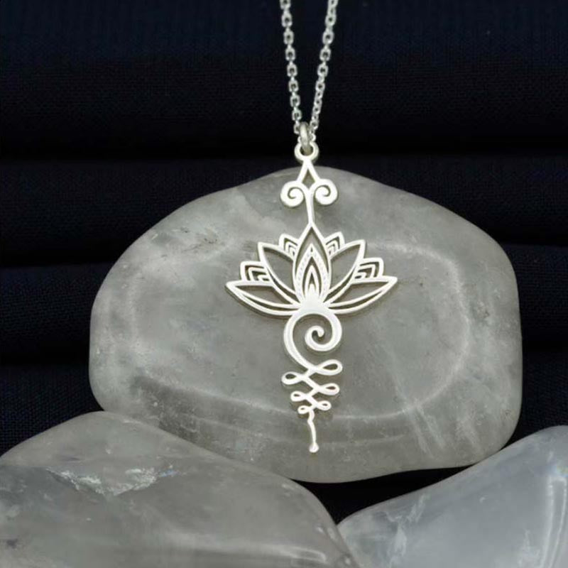 Buddha Stones Lotus Luck Wealth Necklace Pendant – buddhastoneshop