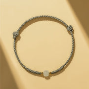 Buddha Stones Handcrafted Jade Lucky Bead Abundance Braided Bracelet