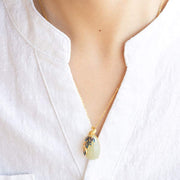 Buddha Stones Jade Peacock Copper Prosperity Necklace Pendant (Extra 30% Off | USE CODE: FS30) - image 3