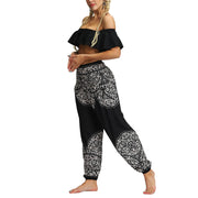 Buddha Stones Boho Loose Geometric Elephant Pattern Harem Trousers Women's Yoga Pants
