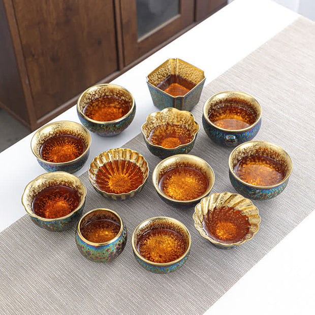 Buddha Stones Colorful Ceramic Teacup Tea Cups - image 0