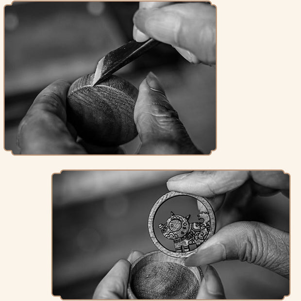 Buddha Stones Year Of The Dragon Hand Painted Chinese Zodiac Rosewood Carved Calm Key Chain (Extra 35% Off | USE CODE: FS35) - image 29