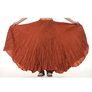 Buddha Stones Solid Color Loose Long Elastic Waist Skirt 106