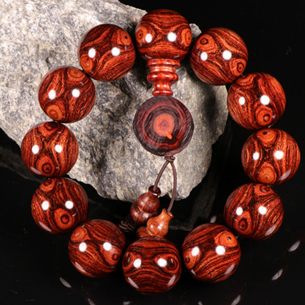 Buddha Stones Tibetan Rosewood Warmth Bracelet (Random Type)