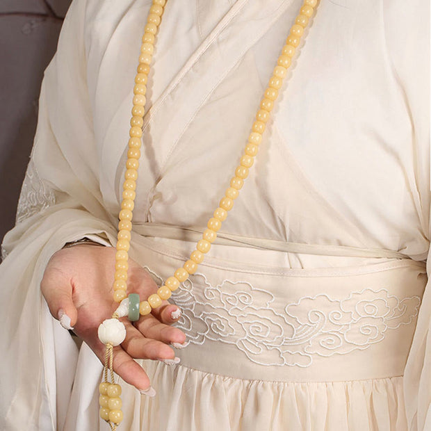 Buddha Stones Natural Bodhi Seed Lotus Dzi Bead Peace Harmony Charm Bracelet Mala Bracelet BS 9