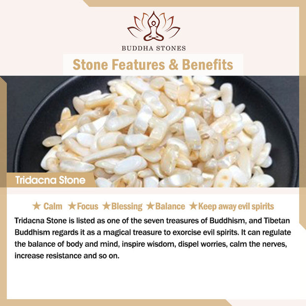 Buddha Stones "Sending Protection and Charm" Tridacna Stone Cat Ring Includes Gift Message Card - image 16