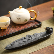 Buddha Stones Auspicious Clouds Pixiu Healing Ceramic Stick Incense Burner Decoration
