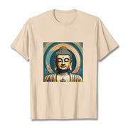 Buddha Stones Aura Golden Buddha Tee T-shirt T-Shirts BS Bisque 2XL